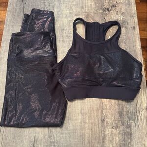 Shimmering Navy Zyia Active Leggings & matching bra!!!!!!!!